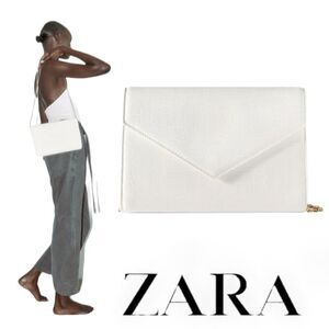 ZARA | Ecru | CROSSBODY CLUTCH